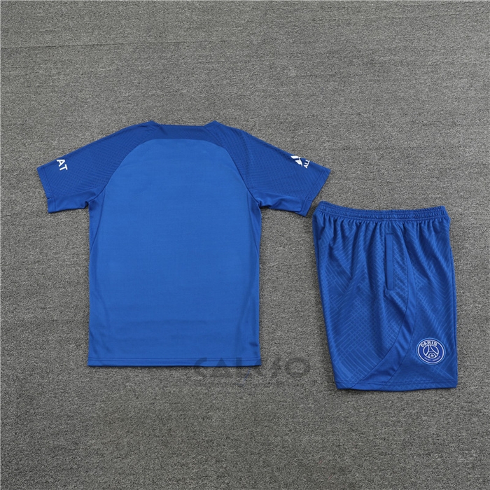 Tuta da Track Paris Saint-Germain Manica Corta 2022-2023 Blu Scuro - Pantaloncini